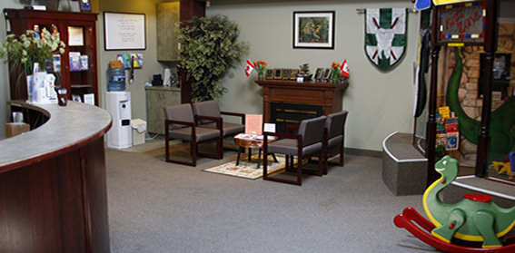 Creekside Family Dental Office waiting area